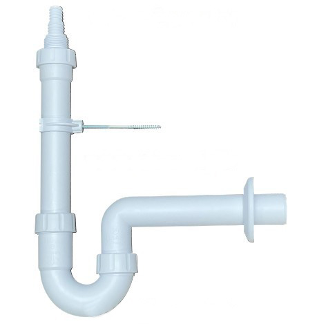 Geräte-Siphon mit Kombi-Geräteanschluss 3/4”–1” und AG 1” – Anspruchsvolles Design nach DIN EN 274