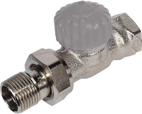 Thermostatventil mit Voreinstellung – Eckform 1/2"